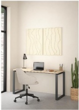 Tvilum 65600 01HLIG Scrivania Moderna in Metallo 150x60x75 cm Noce e Grigio - Sign