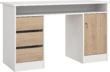Tvilum 7049149HL FUNCTION PLUS Scrivania Ufficio con Cassettiera 126x55x75,6 BiancoLegno Function Plus