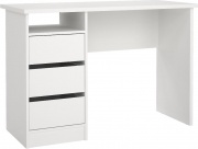 Tvilum 704924949 Scrivania Moderna con Cassettiera 110x48,5x76 cm Bianco - Function Plus