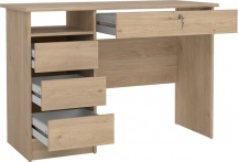 Tvilum 70519HLHL Scrivania con Cassettiera Moderna 109,3x48,5x75,6 cm Quercia