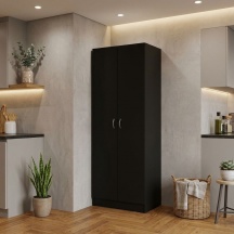 Tvilum 75087GM Mobile Multiuso 2 Ante e 5 Ripiani 69x35x170 cm Nero