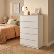 Tvilum NAIABIA5 Cassettiera 5 Cassetti Naia 77x50x111 Bianco