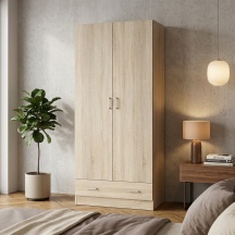 Tvilum SPACEOAK Armadio Guardaroba 2 ante 1 cassetto 79,4x35,7x170,4 SPACEO