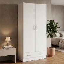Tvilum SPACEWHI Armadio Guardaroba 2 ante 1 cassetto 79,4x35,7x170,4 SPACEW