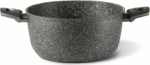 Tvs BS4802429105 Pentola a Induzione Casseruola Antiaderente Alluminio 24 cm Grigio Mineralia