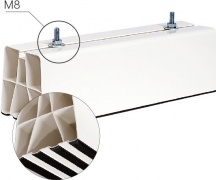 VECAMCO 9898-036 Basi a Pavimento 100x100x45 cm per condizionatore fino a 18000