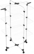 VILEDA 174122 Stendibiancheria Verticale 71x71x132 Modular Acciaio BiancoGrigio