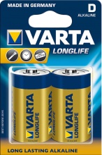 Varta 04120 101 412 Batterie Torcia 1.5 Volt Tipo D Confezione 2 Pezzi