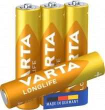 Varta 4103 Batterie Pile Alcalino 4 pezzi LOGLIFE EXTRA LR3 AAA