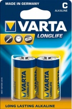Varta 4114101412 Batterie Mezza Torcia 1.5 Volt Tipo C 1,5 V 2 pz  longLife Extra