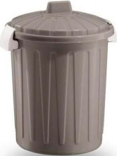 Veca BD001L00800198 Bidoncino con coperchio 8 Litri Tortora Plastica