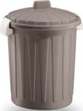 Veca BD001L02300198 Bidone in Plastica con coperchio 23 Litri colore Tortora