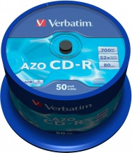 Verbatim 43343 Campana 50 PZ CD-R 700 Mb CD-R AZO Crystal