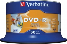 Verbatim 4353350 Spindle 50 Dvd-R 4 7Gb 16X Print. S