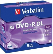 Verbatim 435415 Dvd+R Double Layer 8.5Gb 8X Cf.5 )