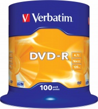 Verbatim 43549100 Spindle 100 Dvd-R 4.7Gb 16X )