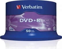 Verbatim 4355050 Spindle 50 Dvd+R 4 7Gb 16X Sergr.