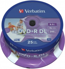 Verbatim 4366725 Spindle 25 Dvd+R D.Layer 8.5Gb 8X