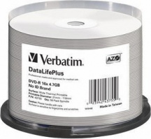 Verbatim 4375550 Spindle 50 Dvd-R Thermal White
