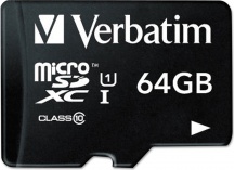 Verbatim 44084 Memoria MicroSD 64 Gb Class 10 con Adattatore SD