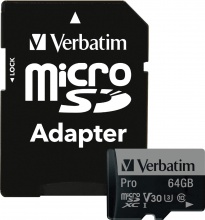 Verbatim 47042 Scheda di Memoria 64 GB MicroSDXC Classe 10 UHS Pro