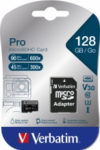 Verbatim 47044 Micro SD Pro 128 GB Classe 10 Classe 10 90 MBs - 45 MBs UHS-I