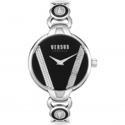 Versace VSPER0119 Orologio Donna Analogico cassa cinturino Acciaio Silver Nero
