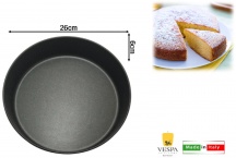 Vespa 939 Tortiera Stampo per Torta Antiaderente Liscia Alta in Alluminio 26 cm