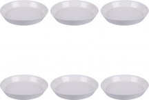Villa deste 5918700 Servizio piatti 6 Pezzi Fondi New Bone China Bianco  Delice