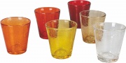 Villa deste 5909889 Cancun Sunset Set 6 bicchieri acqua soffiato 330 ml Rosso