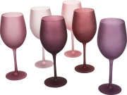 Villa deste 5911522 Set 6 calici 650 ml frosted in vetro Happy Hour Provence