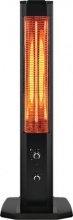Vinco 2636815 Stufa Elettrica al Carbonio Piantana Oscillante 1200 Watt Nero