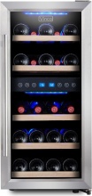 Vinco 50300 Cantinetta Vino Doppia Temperatura 33 Bottiglie F Ripiani in Legno
