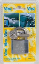 Viro 300.575.000.07 Lucchetto ottone con 2 Chiavi Larghezza 50 mm -  Mare