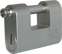 Viro 3.041.440.000 Lucchetto acciaio monoblocco + 2 Chiavi Larghezza 87 mm