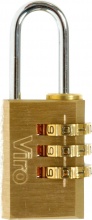 Viro 406.30.7 Lucchetto combinazione in ottone Larghezza 28 mm