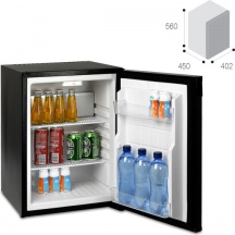 Vitrifrigo HC40 Mini Frigo Frigobar Minibar 40 Litri Classe G colore Nero
