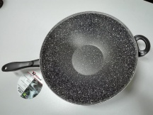 Vitrinor 082112 Wok Padella Antiaderente Induzione in Acciaio Vetrificato 35 cm K2