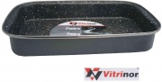 Vitrinor 084147 Teglia Forno Lasagnera per Induzione Rettangolare Acciaio 40 cm Grigio