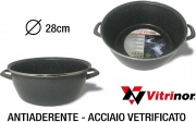 Vitrinor 089708 Casseruola Induzione Bassa 2 Manici cm 28 Acciaio Vetrificato
