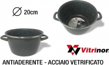 Vitrinor 089746 Casseruola Induzione 2 Manici cm 20 Acciaio Vetrificato