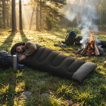 VivaGarden 0BKV459 Sacco a Pelo Singolo per Adulti Leggero e Compatto 75x215 cm Nero