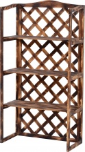 VivaGarden 845118 Scaffalatura Fioriera Piante 3 Ripiani Legno Abete 80x40x150cm