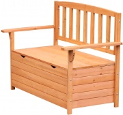 VivaGarden 84B311 Cassapanca contenitore Baule Esterno Legno 112x58x84 Legno Naturale