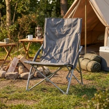 VivaGarden BC807846 Spiaggina Pieghevole Tessuto 56,5x63x66 cm Grigio