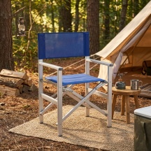 VivaGarden BC807894-BLU Sedia per Esterni Pieghevole Regista 55x46x88 cm Blu Stromboli