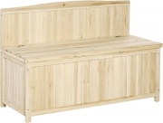 VivaGarden D4B465 Panchina Legno da Giardino Contenitore da Esterno Schienale