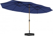 VivaGarden DA4422DB Ombrellone da Giardino 4.7x2.8 m in MetalloPoliestere Blu Scuro
