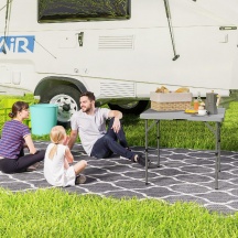 VivaGarden DA6740CG Tavolo Pieghevole da Esterno Quadrato HDPEMetallo 86x86x74 cm Bianco