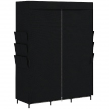VivaGarden F2580BK Armadio Guardaroba in TNT con Asta Appendiabiti 130x45x167 cm Nero